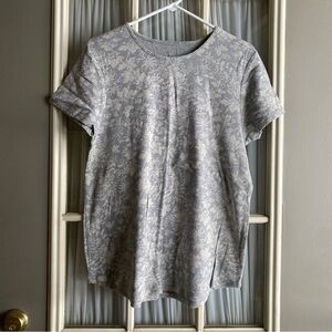 J. Jill Gray Floral Pima Cotton Top